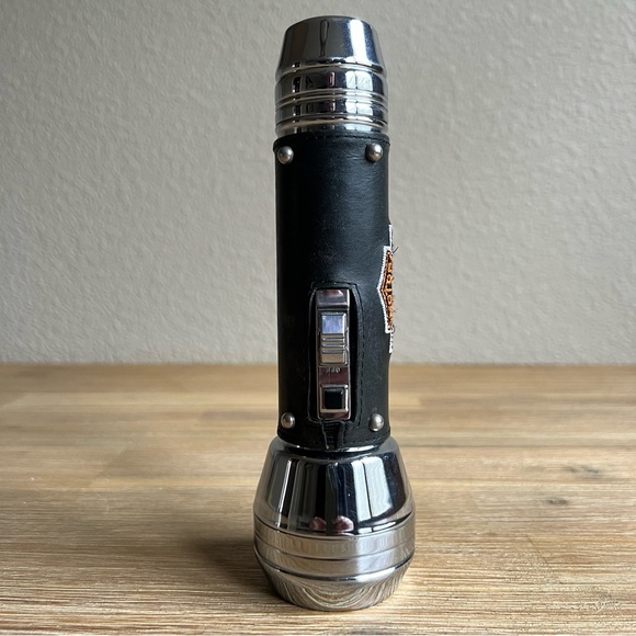 Vintage Harley Davidson Flashlight Ray-O-Vac Leather Wrap Motorcycle Collectible - Picture 6 of 9